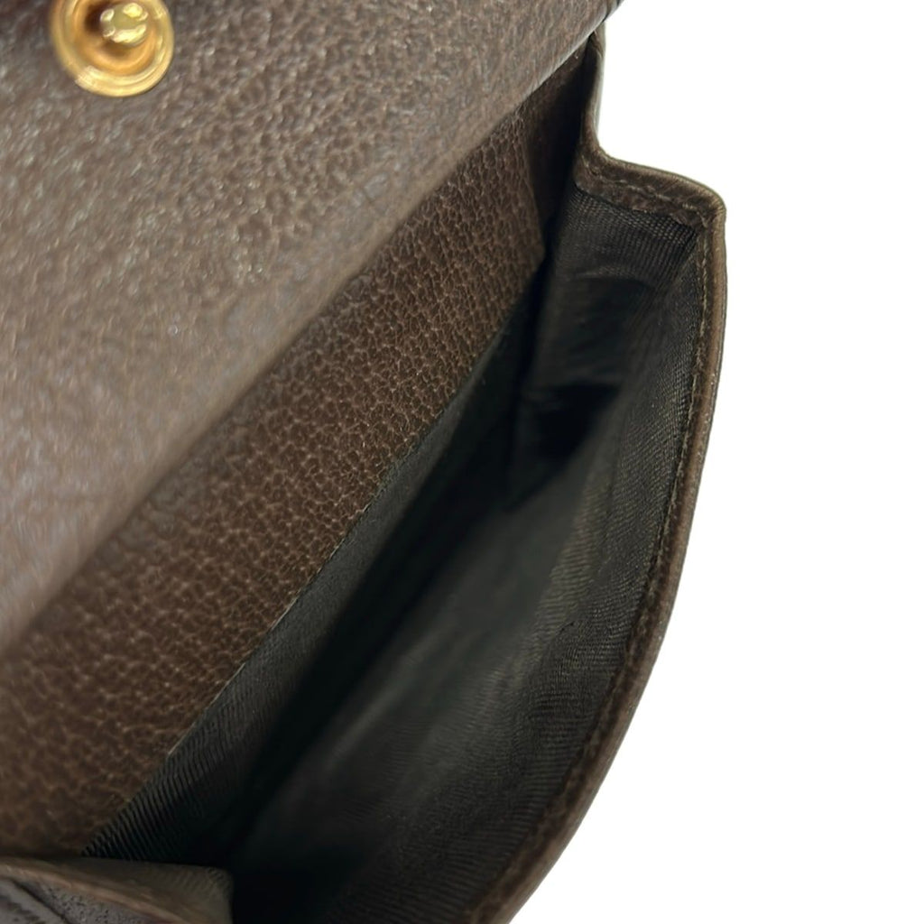 Gucci Bifold Wallet Beige Dark Brown Leather — view 4