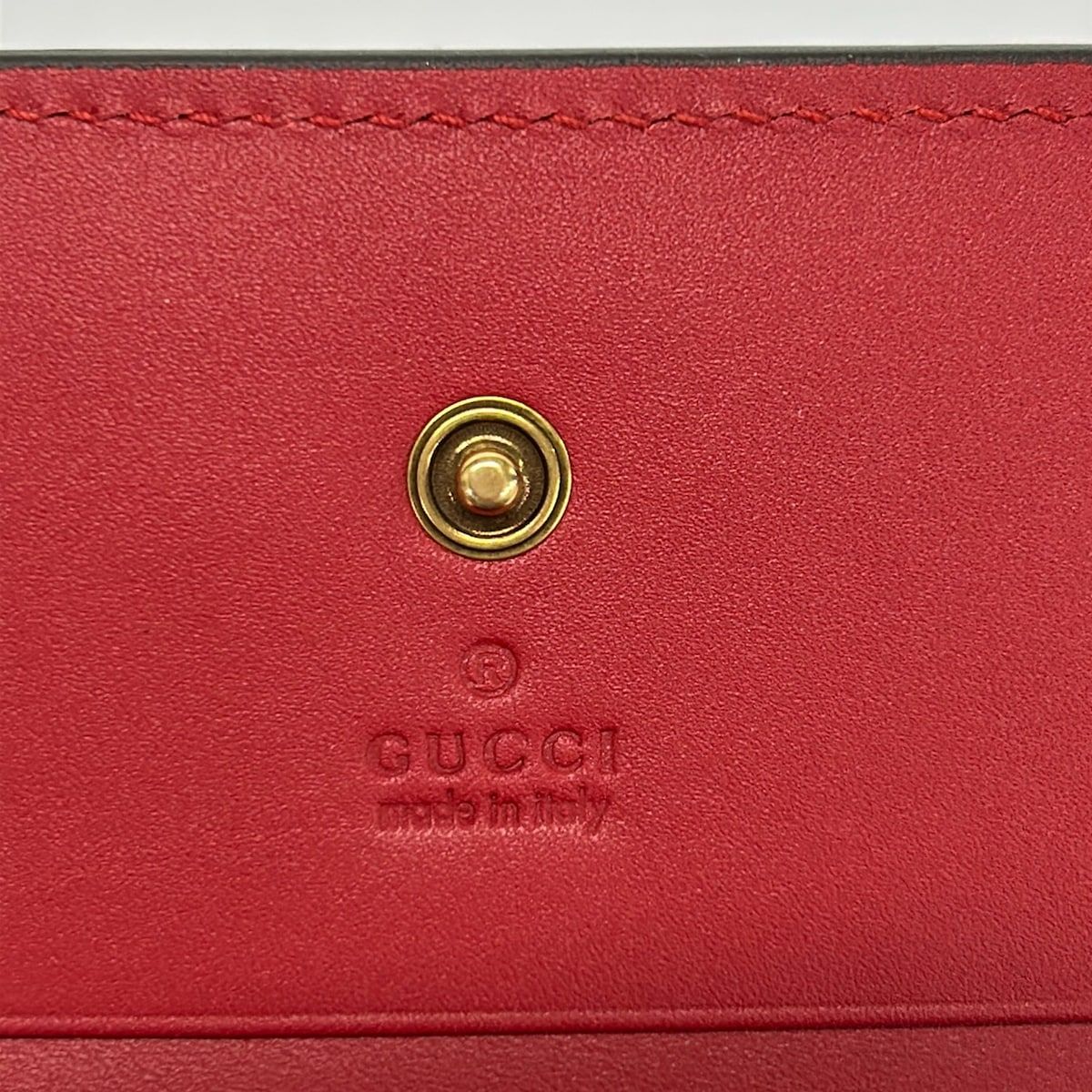 Gucci Bifold Wallet Cherry Beige Dark Brown Multi Leather — view 6