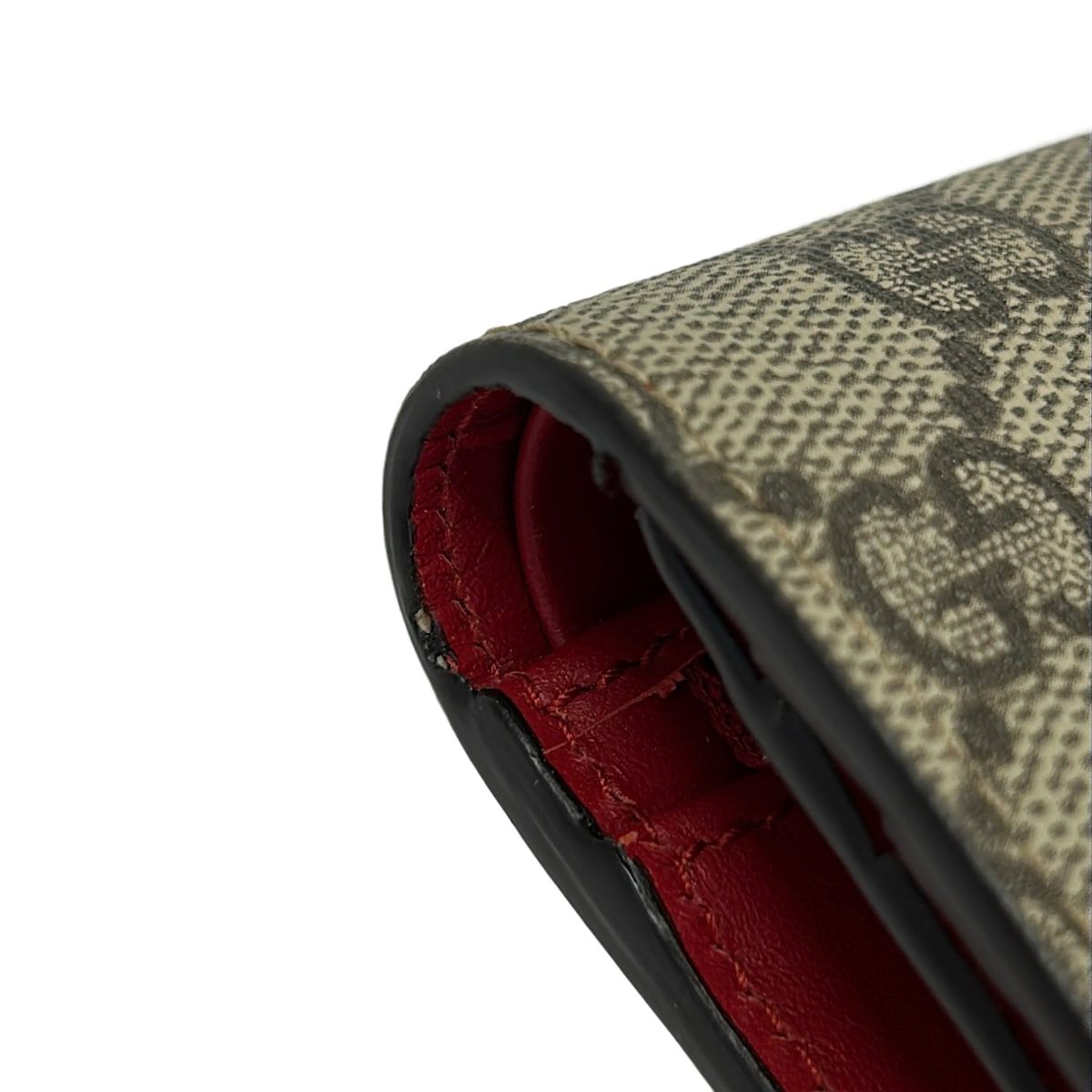 Gucci Bifold Wallet Cherry Beige Dark Brown Multi Leather — view 7