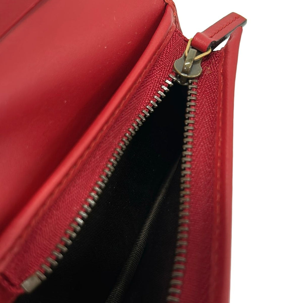 Gucci Bifold Wallet Cherry Beige Dark Brown Multi Leather — view 5