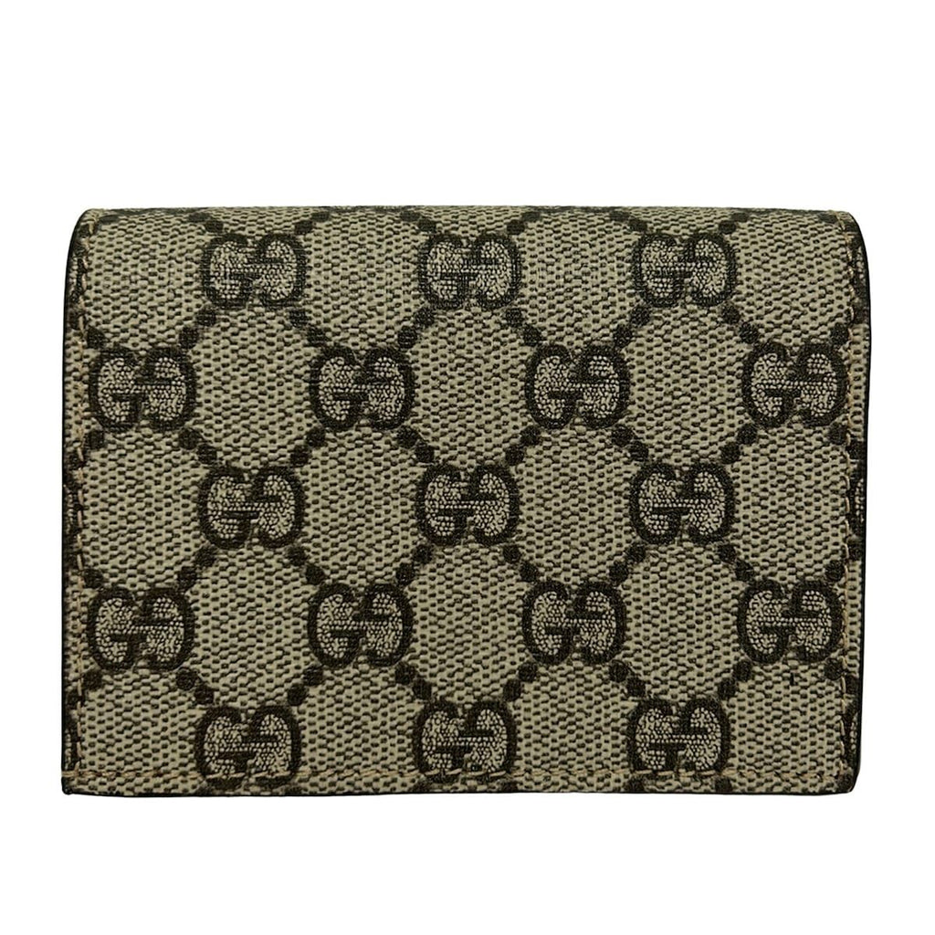 Gucci Bifold Wallet Cherry Beige Dark Brown Multi Leather — view 2
