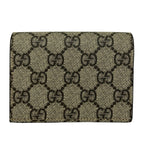 Gucci Bifold Wallet Cherry Beige Dark Brown Multi Leather — view 2