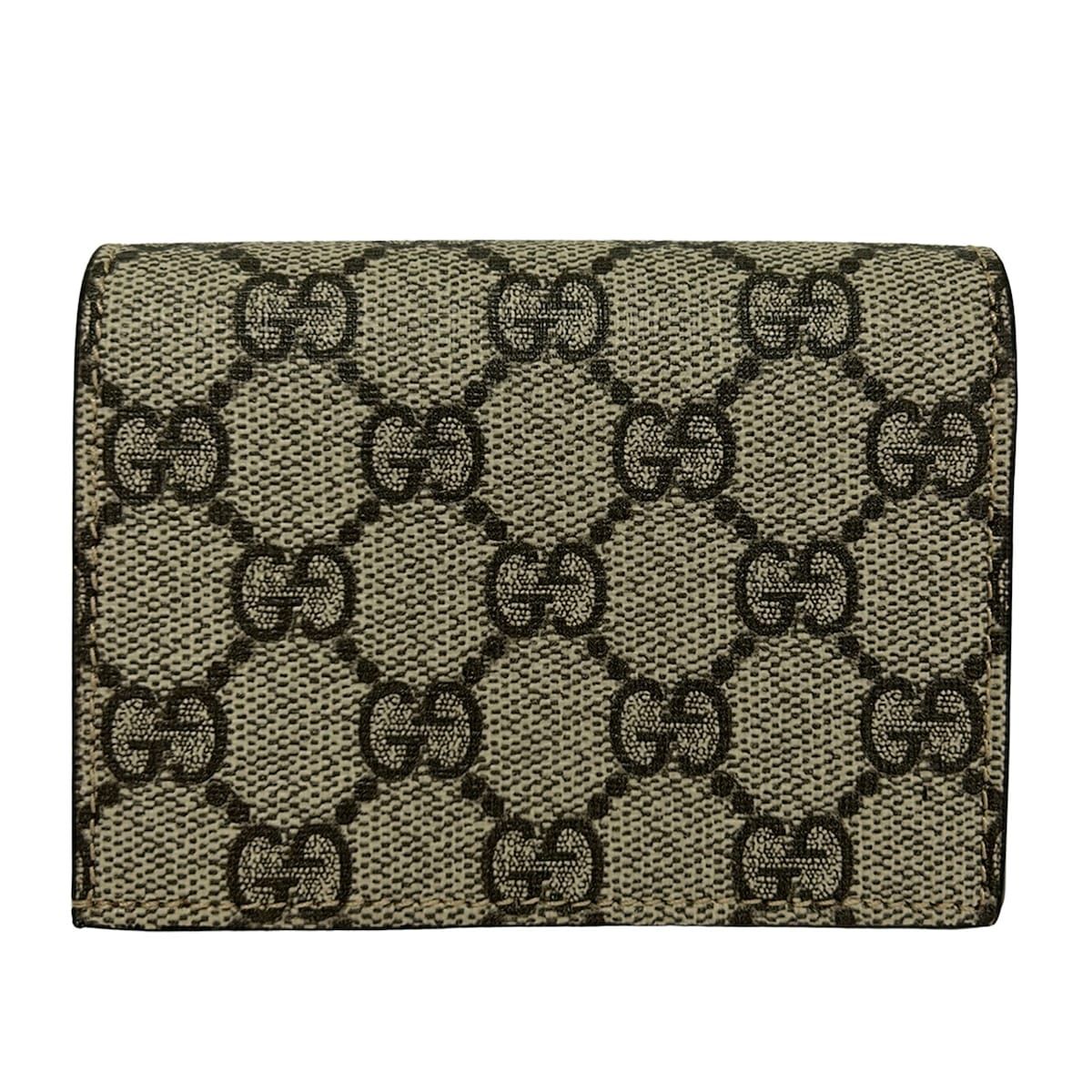 Gucci Bifold Wallet Cherry Beige Dark Brown Multi Leather — view 2