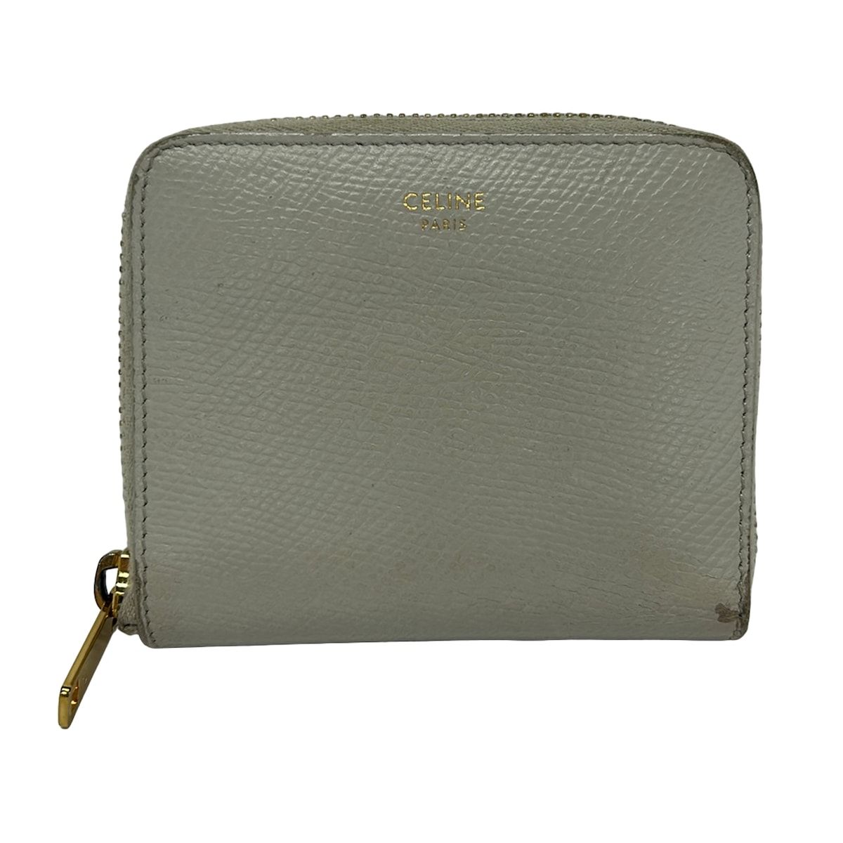 Celine Bifold Wallet Small Zip Essential Ivory Zip Around