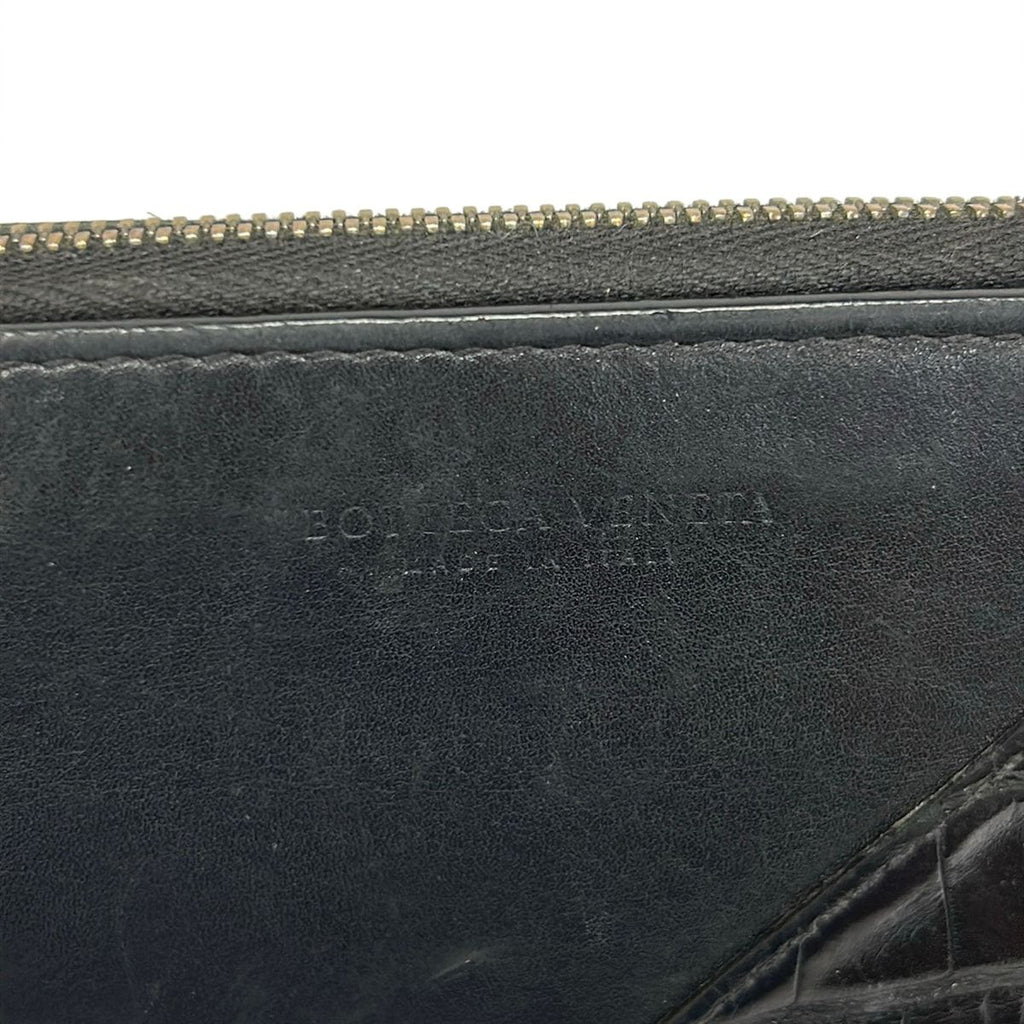 Bottega Veneta Wallet Black Zip Around Leather — view 5
