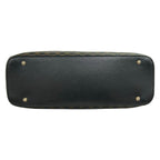Celine Handbag Macadam Pattern Black Brown Leather — view 5