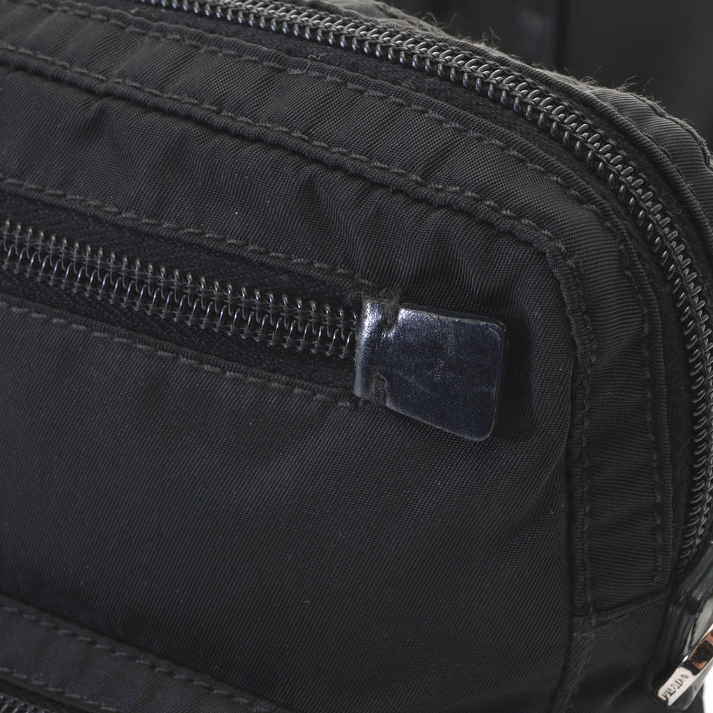 Prada Waist Bag Black Nylon Leather — view 8
