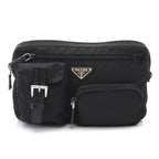 Prada Waist Bag Black Nylon Leather