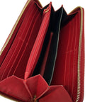 Saint Laurent Wallet Red Zip Around Leather — view 3