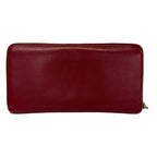 Saint Laurent Wallet Red Zip Around Leather — view 2