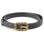 Chanel 96P Leather Quilted Vintage Belt Black 70/28