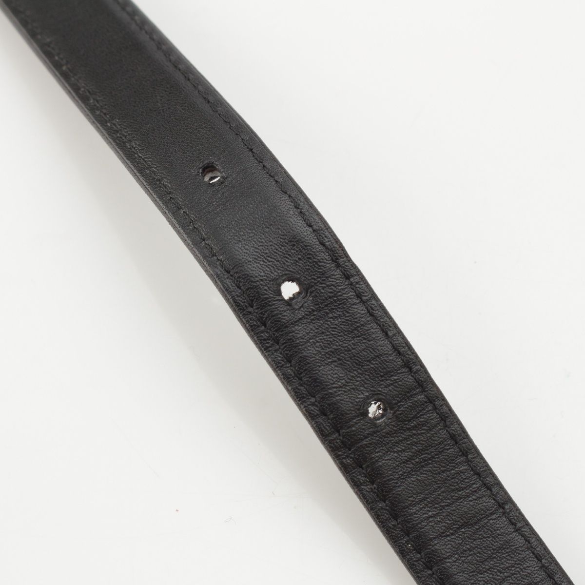 Chanel 96P Leather Quilted Vintage Belt Black 70/28