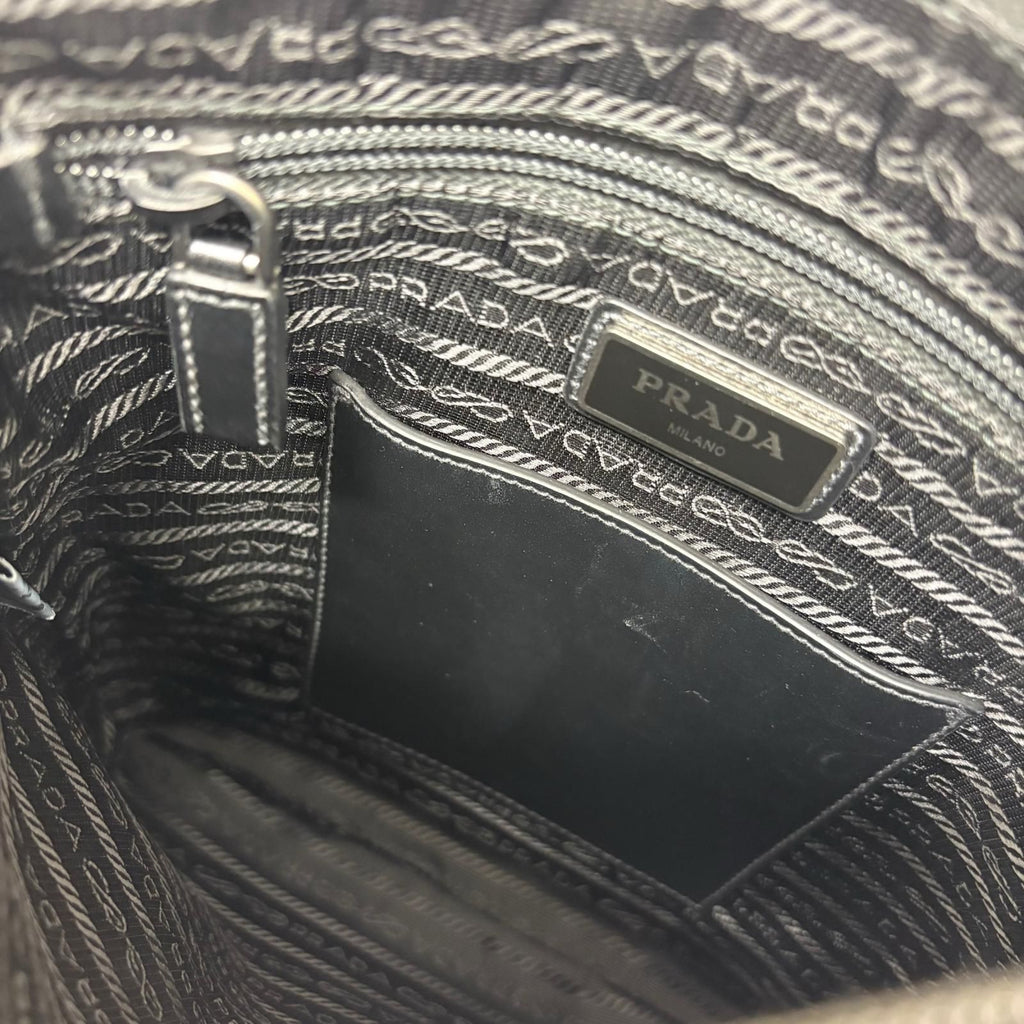 Prada Re-Nylon Shoulder Bag Nylon Saffiano Black — view 6