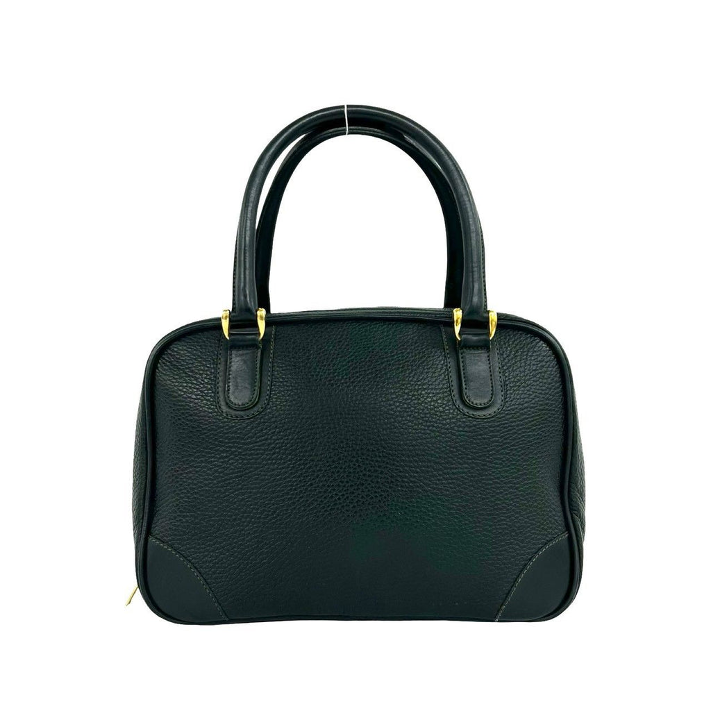 Gucci Vintage GG Logo Leather Mini Boston Bag Green — view 3