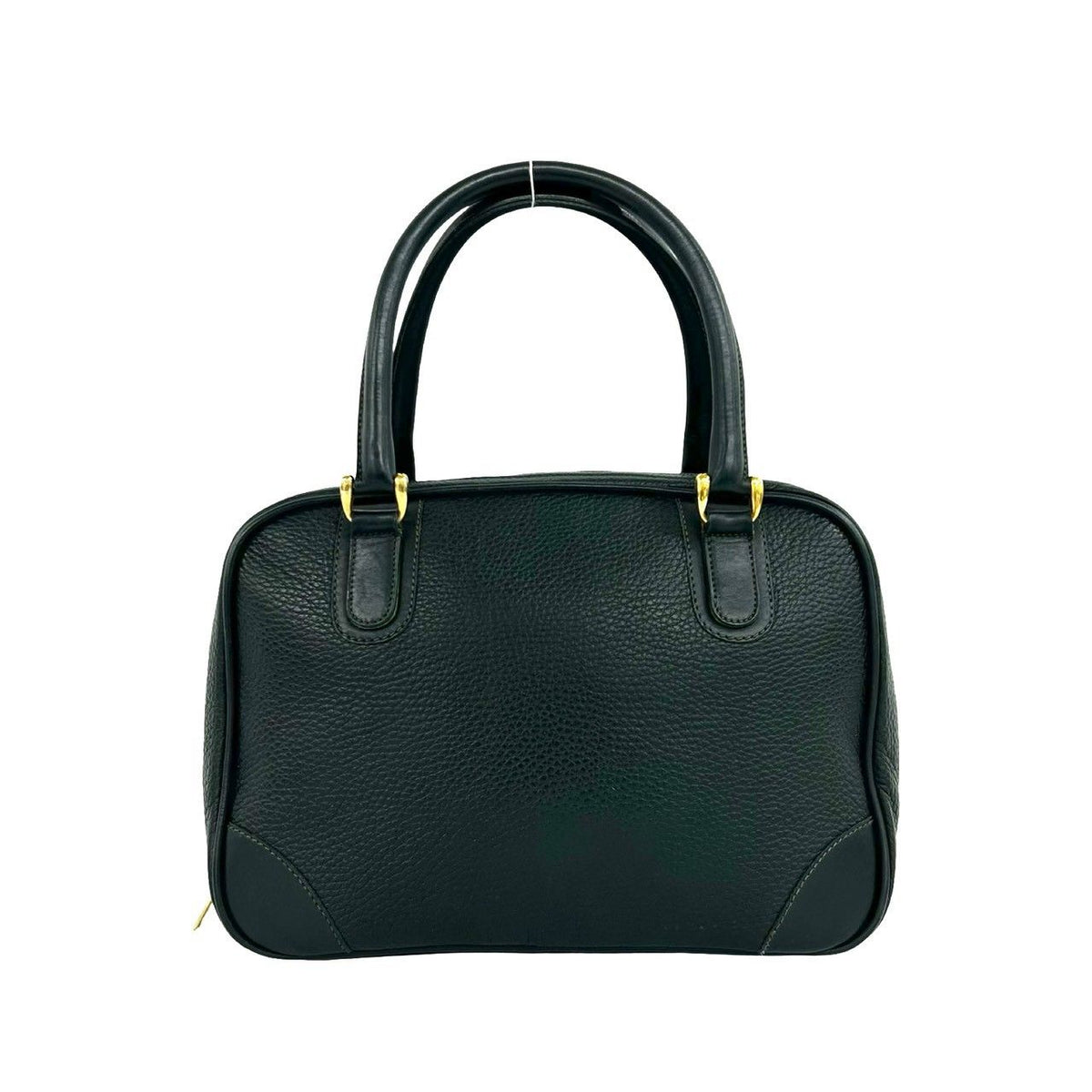 Gucci Vintage GG Logo Leather Mini Boston Bag Green — view 3