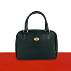Gucci Vintage GG Logo Leather Mini Boston Bag Green