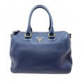Prada 2-Way Bag Navy Leather