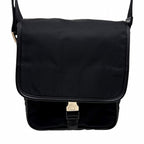 Prada Shoulder Bag Black Nylon Saffiano