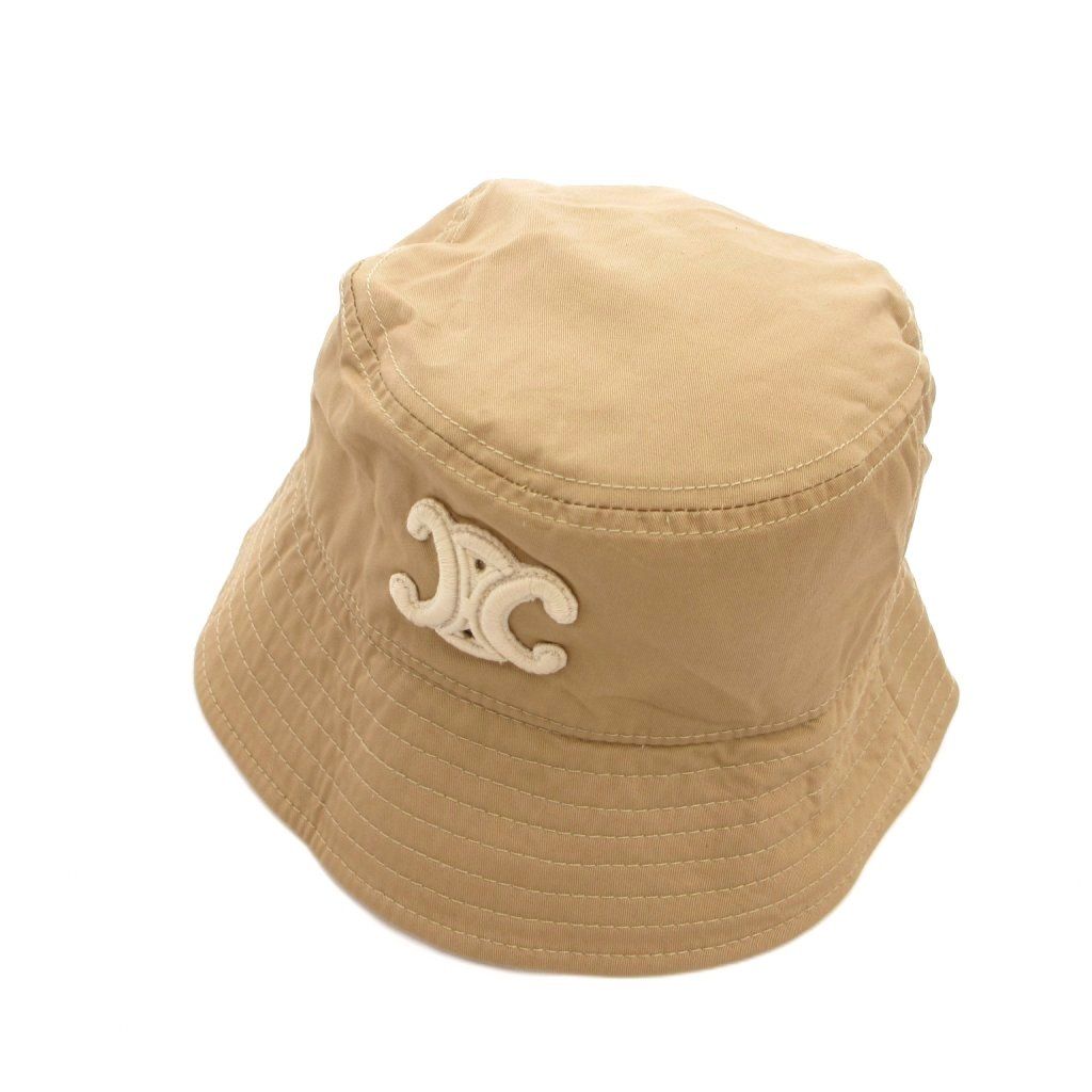 Celine Hat Triomphe Logo Embroidery Beige