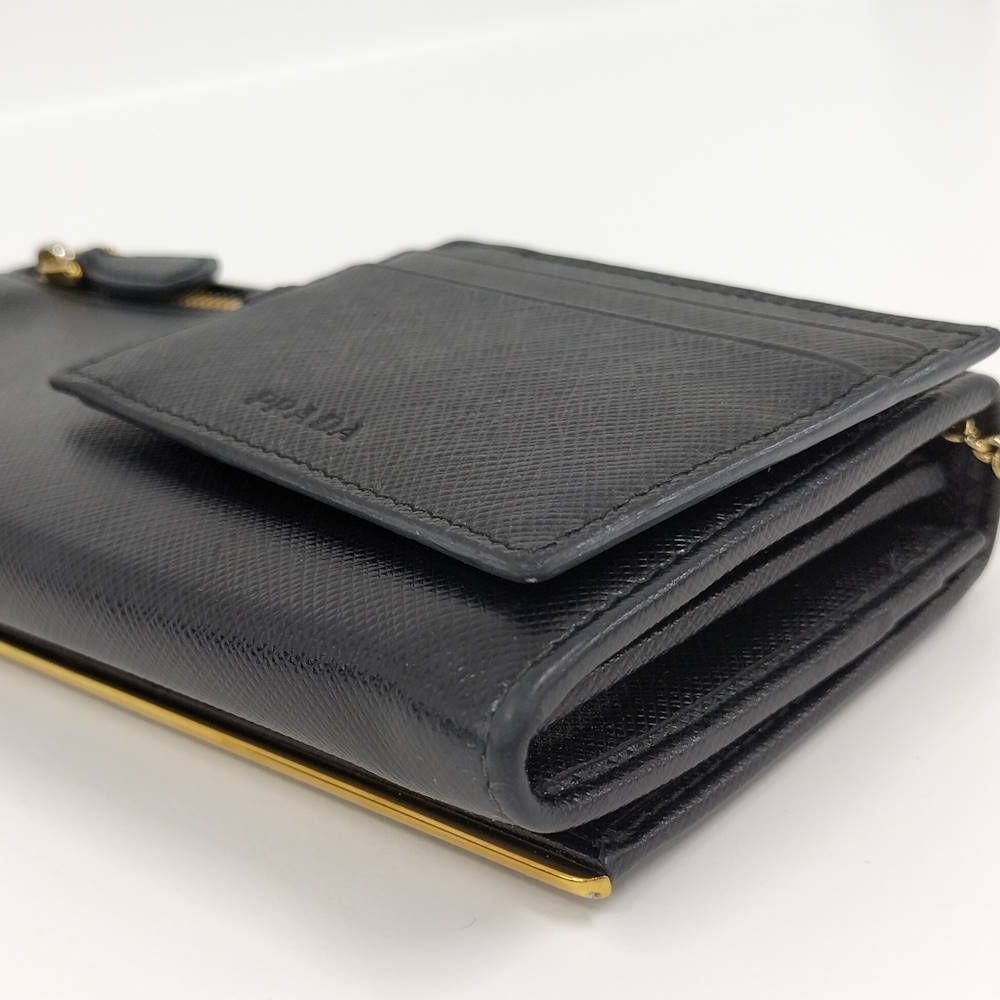 Prada Bifold Wallet Saffiano Leather Black — view 5
