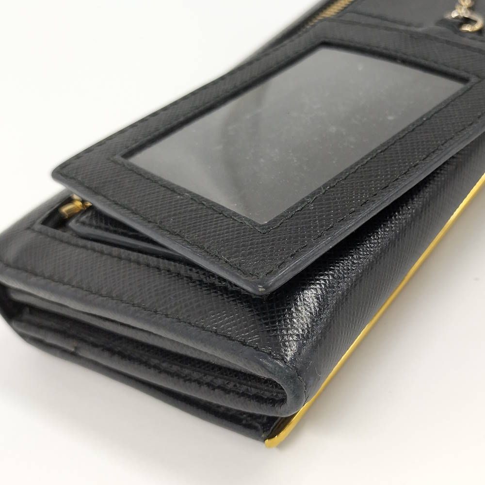 Prada Bifold Wallet Saffiano Leather Black — view 4