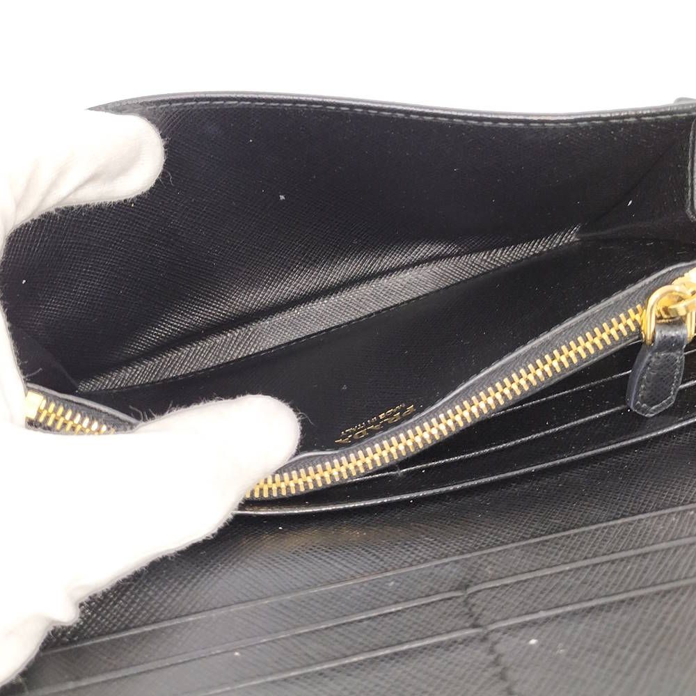 Prada Bifold Wallet Saffiano Leather Black — view 8