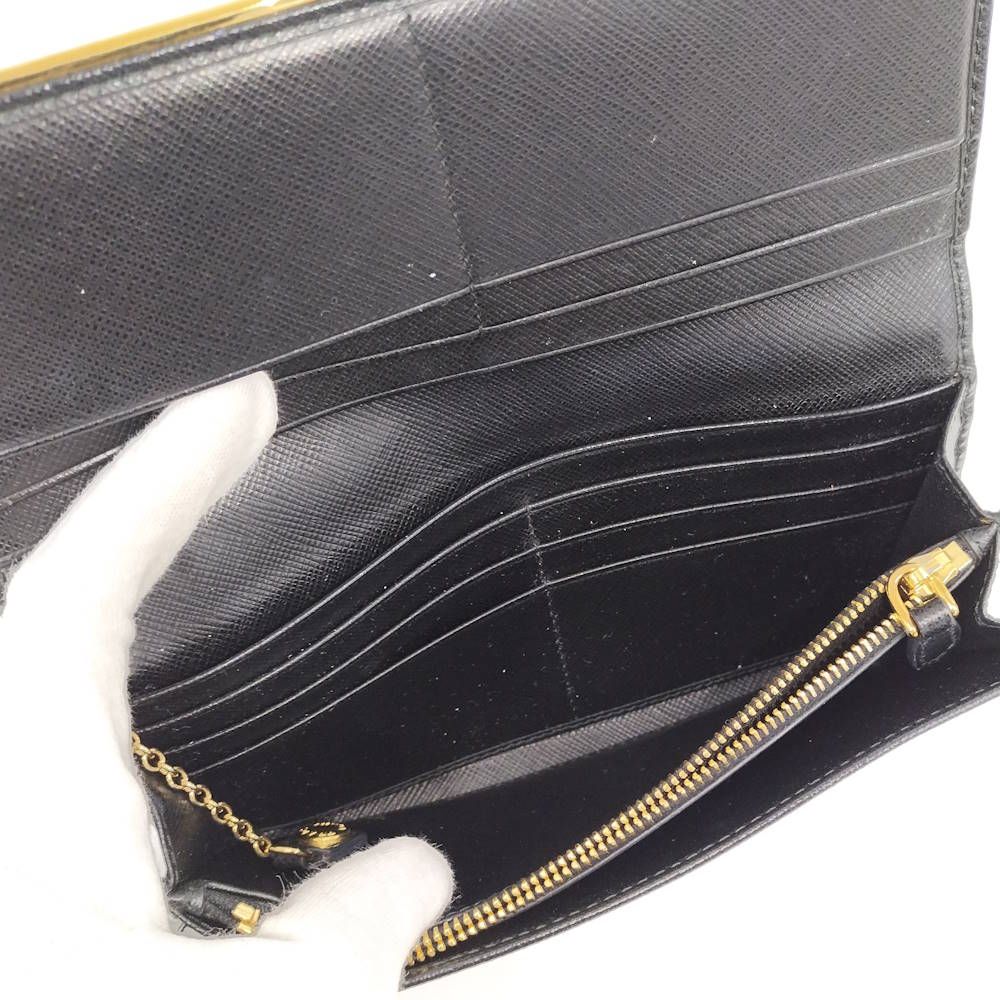 Prada Bifold Wallet Saffiano Leather Black — view 7