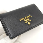 Prada Card Case Business Saffiano Leather Black — view 6