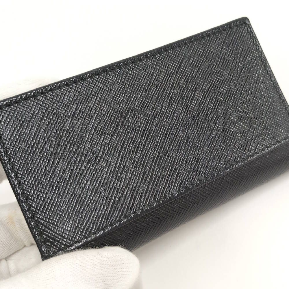 Prada Card Case Business Saffiano Leather Black — view 7