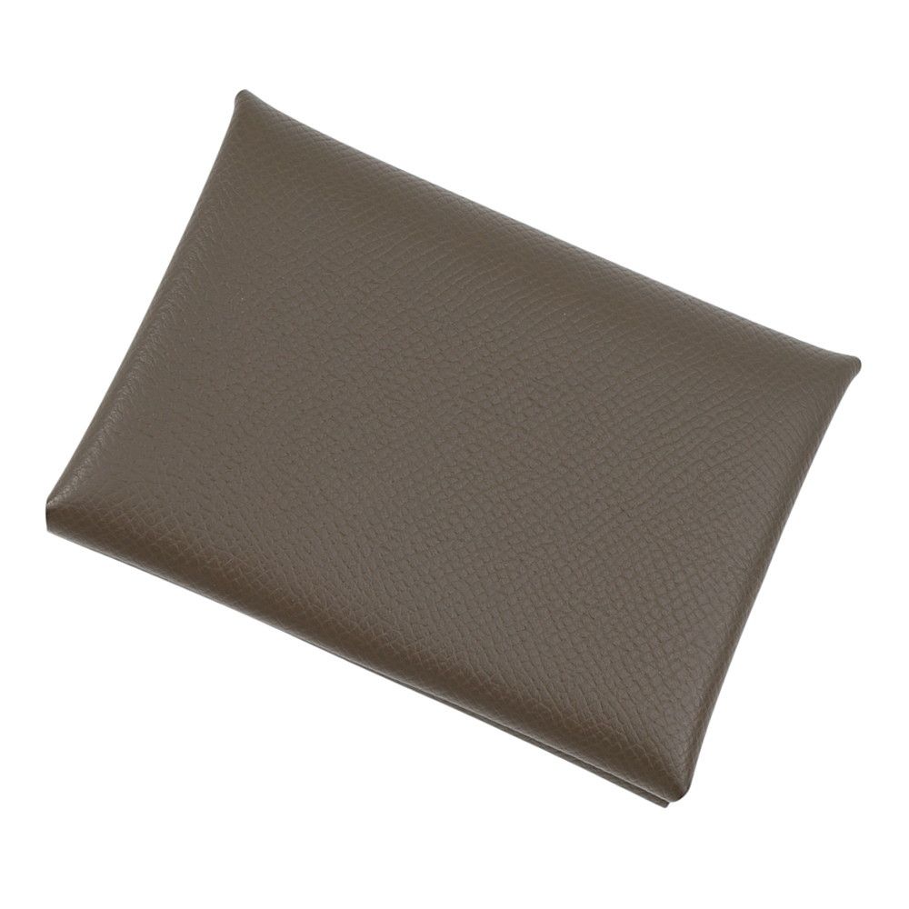 Hermes Coin Purse Calvi Duo Vert Roden Silver Epsom