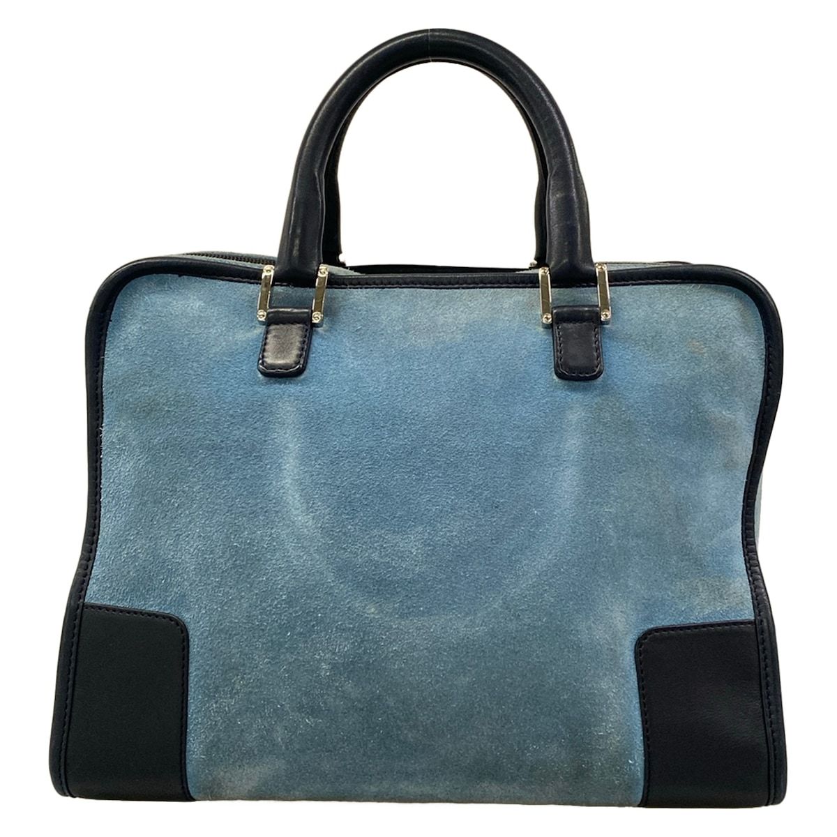 Loewe Handbag Amazona Blue Black Leather — view 3