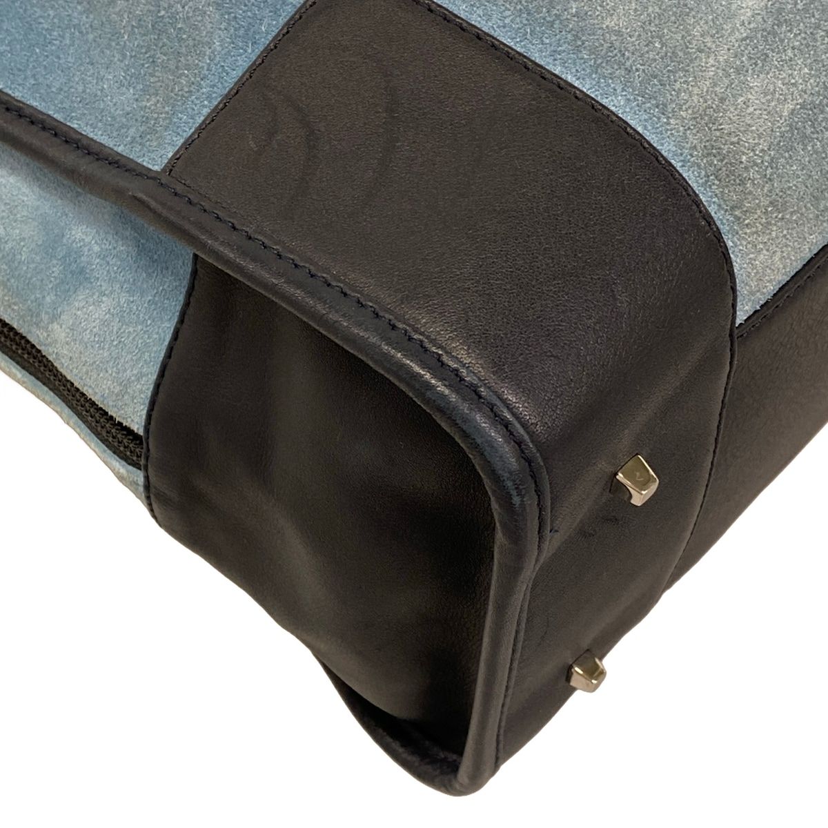 Loewe Handbag Amazona Blue Black Leather — view 6