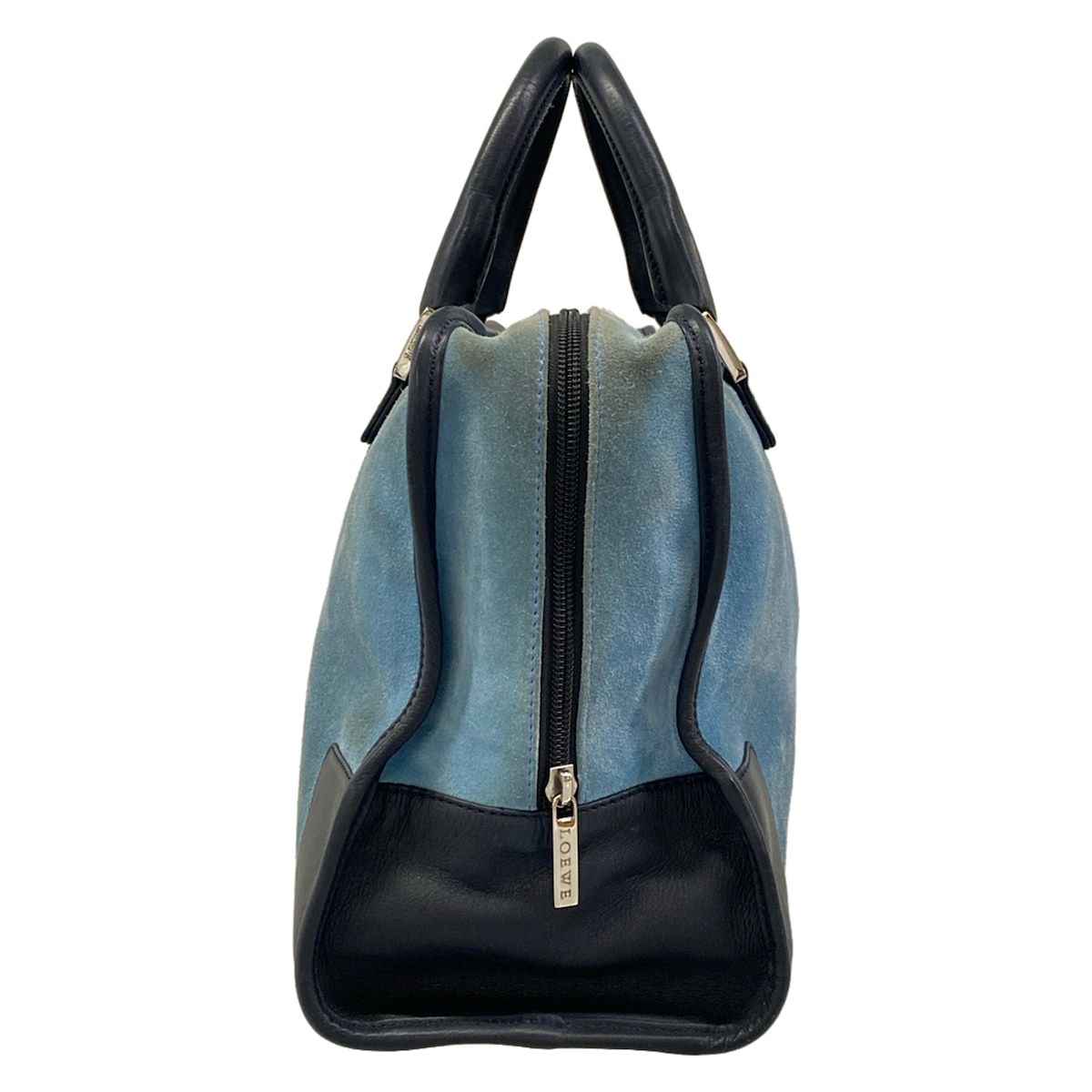 Loewe Handbag Amazona Blue Black Leather — view 2