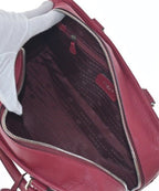 Loewe Leather Anagram Amazona 28 Handbag Red — view 3