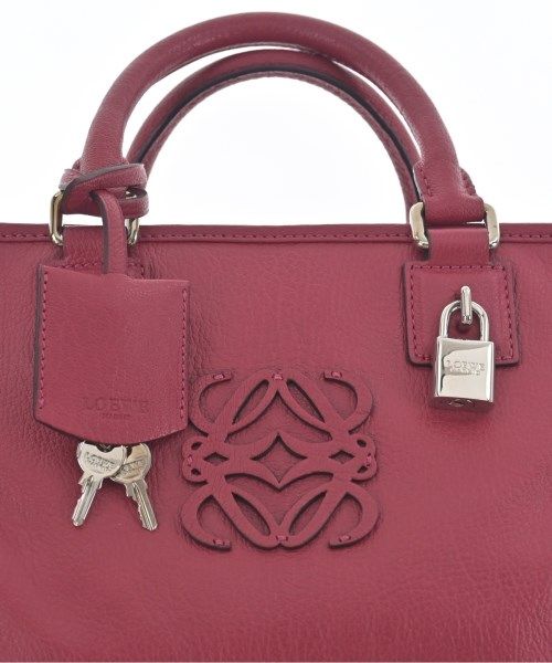Loewe Leather Anagram Amazona 28 Handbag Red — view 5