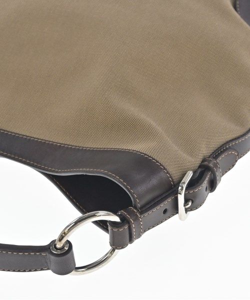 Prada Logo Jacquard Handbag Beige — view 8