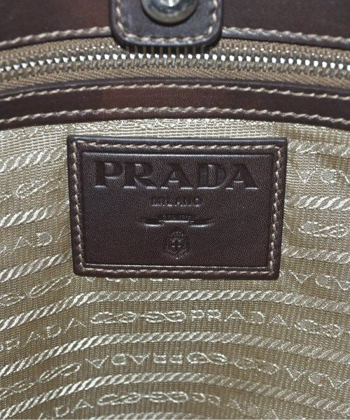 Prada Logo Jacquard Handbag Beige — view 4