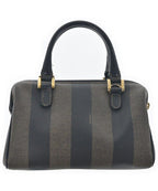 Fendi Pecan Pattern Mini Boston Handbag Brown — view 2