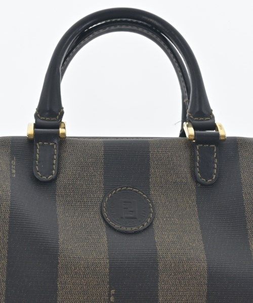 Fendi Pecan Pattern Mini Boston Handbag Brown — view 5