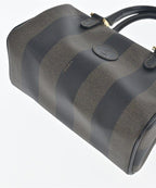 Fendi Pecan Pattern Mini Boston Handbag Brown — view 7