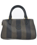 Fendi Pecan Pattern Mini Boston Handbag Brown