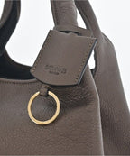 Loewe Leather Karie PM Handbag Brown — view 6