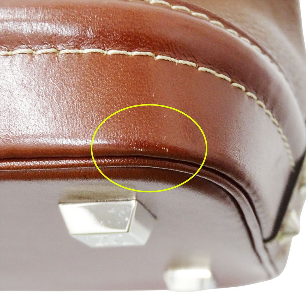 Louis Vuitton Bag Handbag Suhali Leather Lockit PM Sienne Brown Handle — view 8