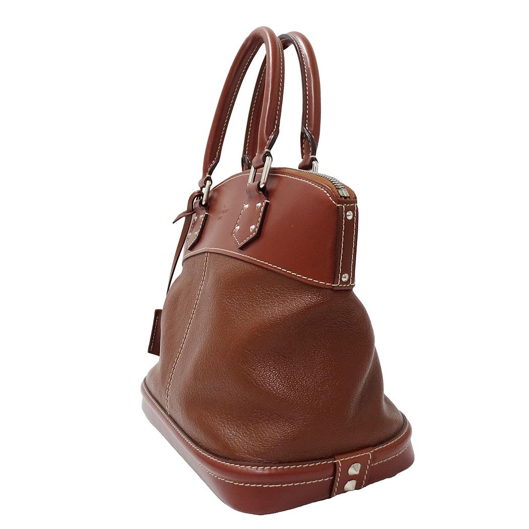 Louis Vuitton Bag Handbag Suhali Leather Lockit PM Sienne Brown Handle — view 4