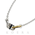 Hermes Metal Buffalo Horn Maillon Necklace 52