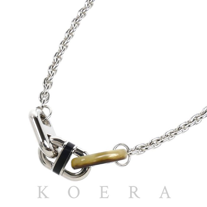 Hermes Metal Buffalo Horn Maillon Necklace 52