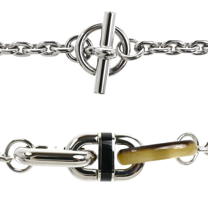 Hermes Metal Buffalo Horn Maillon Necklace 52 — view 3