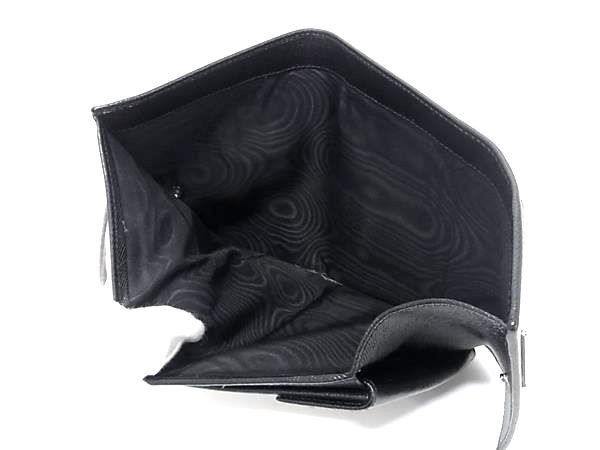 Prada Trifold Wallet Triangle Logo Black Saffiano Leather Silver — view 5