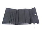 Prada Trifold Wallet Triangle Logo Black Saffiano Leather Silver — view 4