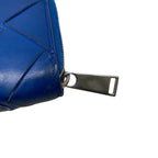 Bottega Veneta Wallet Maxi Intrecciato Cassette Zip Around Leather Blue — view 8